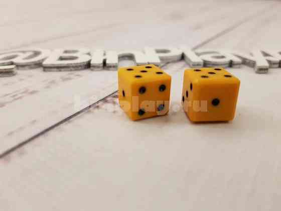 Зары (Кубики) Кости Шар желтые игральные, 10 мм 