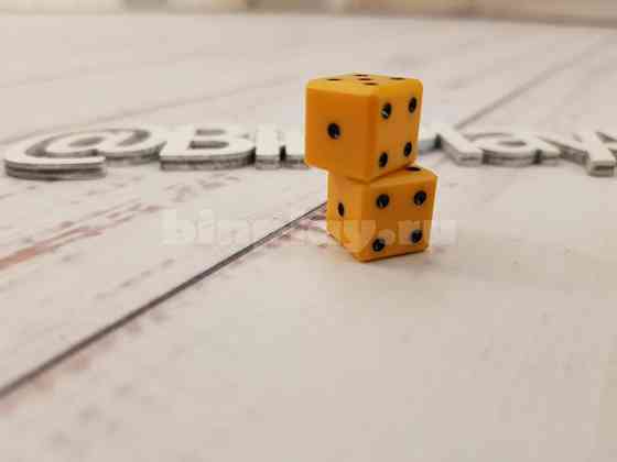 Зары (Кубики) Кости Шар желтые игральные, 10 мм 