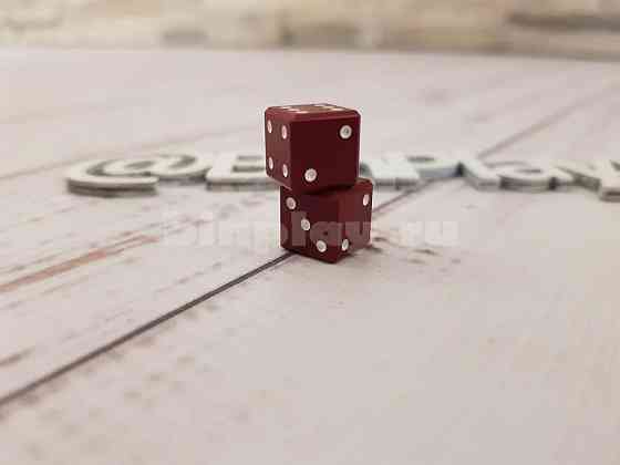 Зары (Кубики) Кости Шар бордовые игральные, 10 мм 