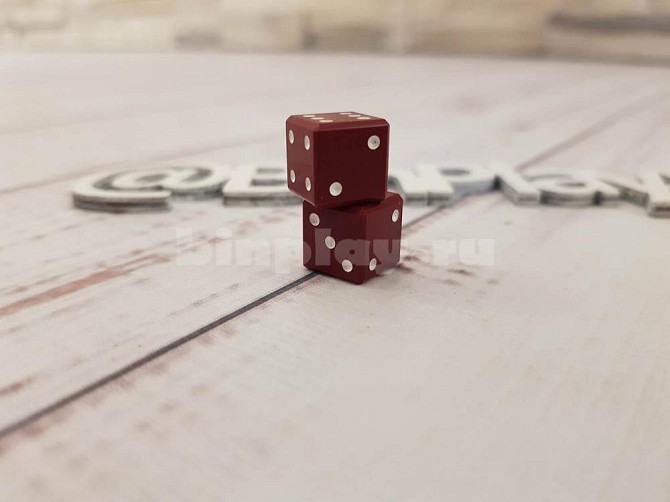 Зары (Кубики) Кости Шар бордовые игральные, 10 мм  - изображение 1