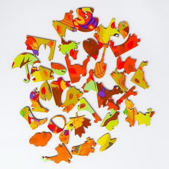 Фигурный деревянный пазл "Осенний день"  - изображение 1