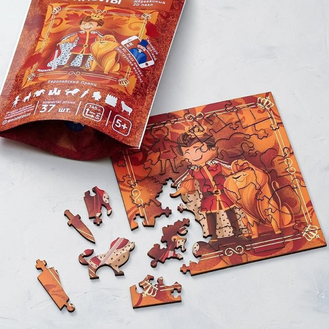Фигурный деревянный пазл "Европейский Принц"  - изображение 2