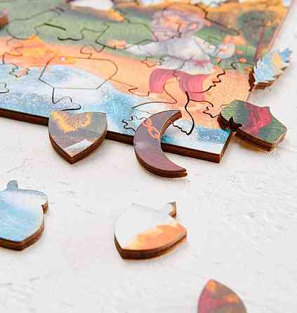 Фигурный деревянный пазл " У Лукоморья" 