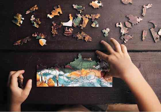 Фигурный деревянный пазл " У Лукоморья" 