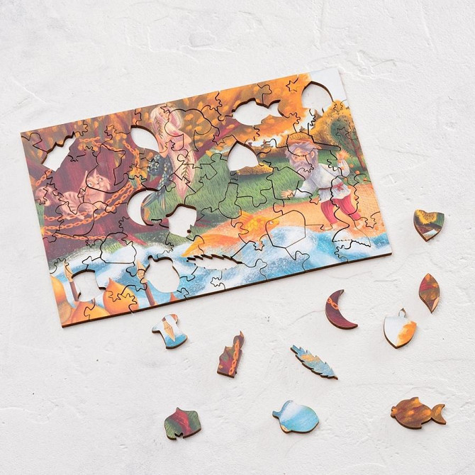 Фигурный деревянный пазл " У Лукоморья"  - изображение 2