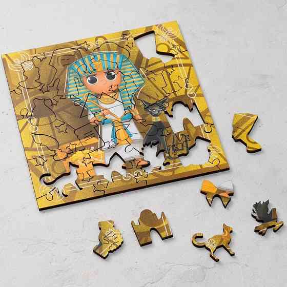 Фигурный деревянный пазл "Египетский Фараон" 