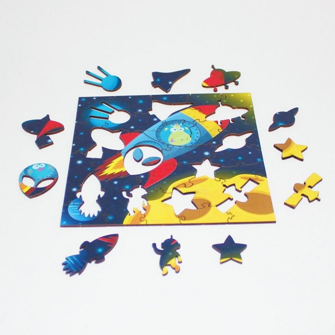 Фигурный деревянный пазл "Космическое путешествие"  - изображение 4