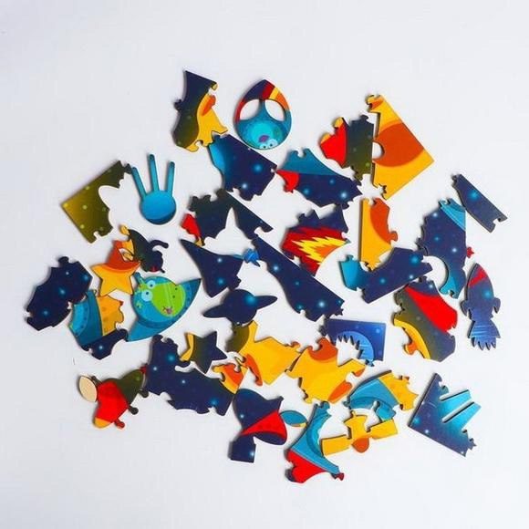 Фигурный деревянный пазл "Космическое путешествие"  - изображение 1