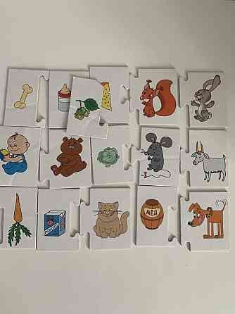 Обучающие карточки пазлы для детей Хочу кушать 