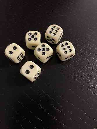 Кубики игральные 6 шт 