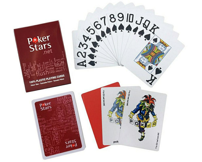 Карты Pokerstars КРАСНЫЕ, 54 пластиковые  - изображение 1