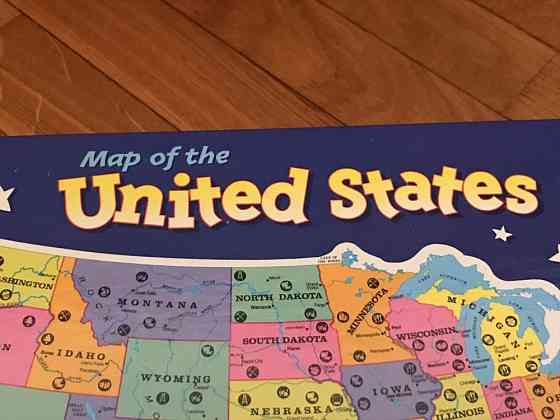 Пазл карта США Map of the United States 36х51 см 