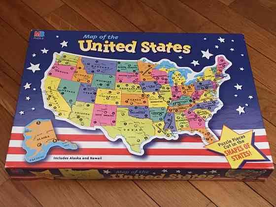 Пазл карта США Map of the United States 36х51 см 