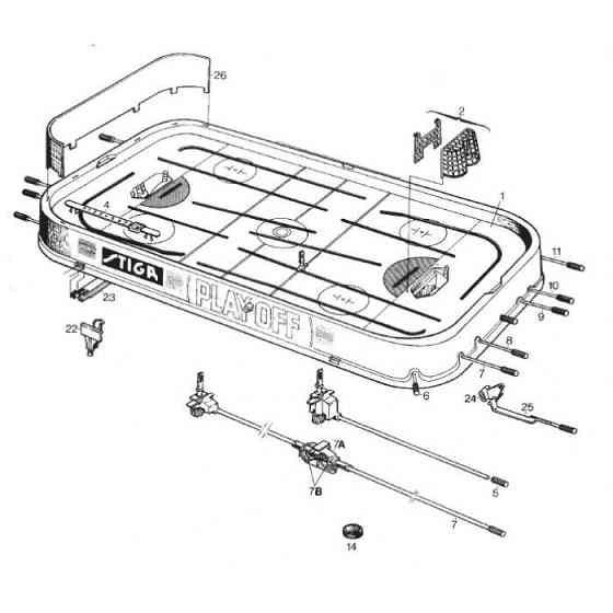 STIGA запчасти для ремонта хоккея 