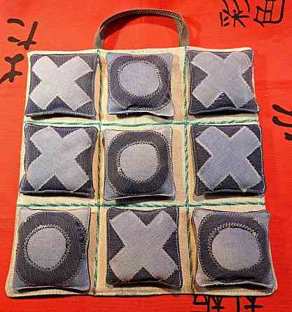 HandMade "КРЕСТИКИ - НОЛИКИ" из джинсы ЭКСКЛЮЗИВ 