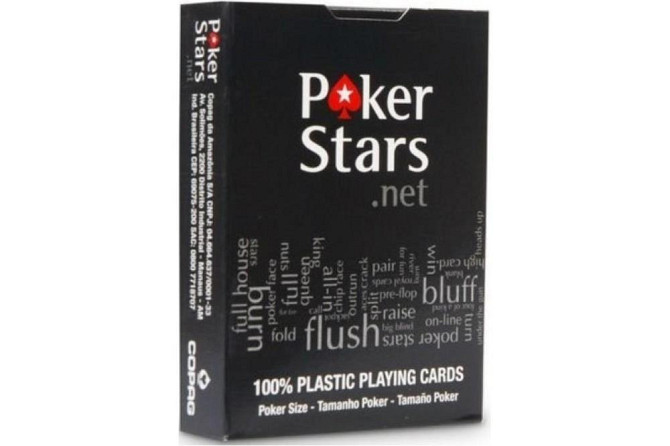 Карты для покера Poker Stars.net  (черная рубашка)  - изображение 1