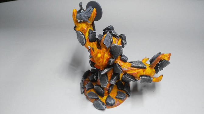 Лавовый элементаль миниатюра d&d 28mm фигурка 28мм  - изображение 3