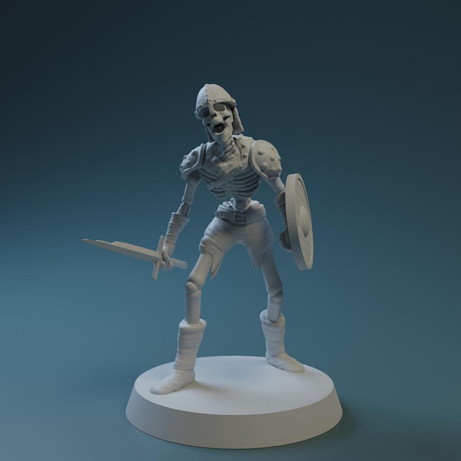 Скелет со сломанным мечом и щитом  - изображение 1