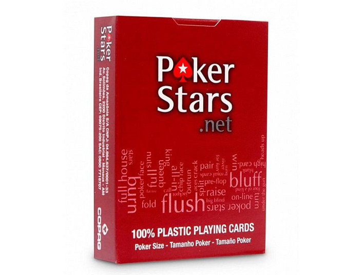 Карты Poker Stars Copag 100% пластик, красная руба  - изображение 1