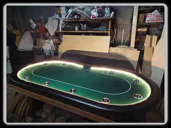 Покерный Стол с подстаканниками и подсветкой 