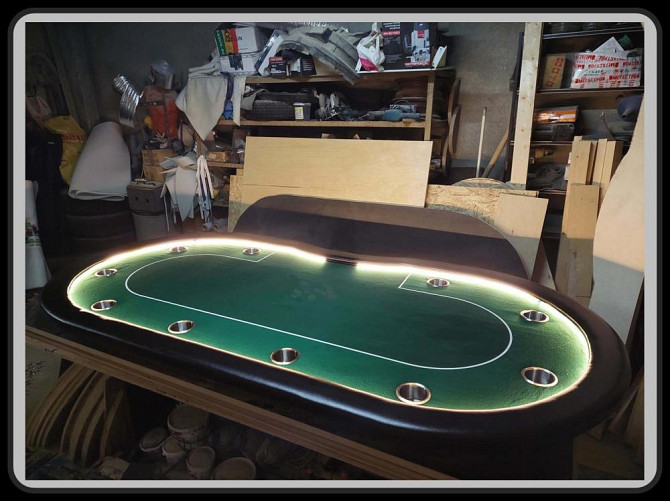 Покерный Стол с подстаканниками и подсветкой  - изображение 2
