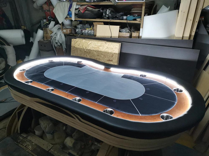 Покерный Стол с подстаканниками и подсветкой  - изображение 3