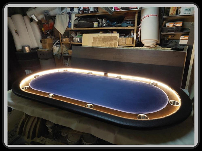 Покерный Стол с подстаканниками и подсветкой  - изображение 4