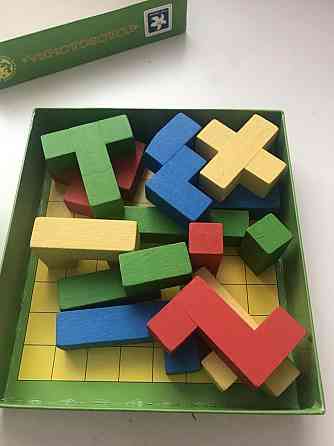 Деревянные игрушки Настольная игра тетрис + яблоко 