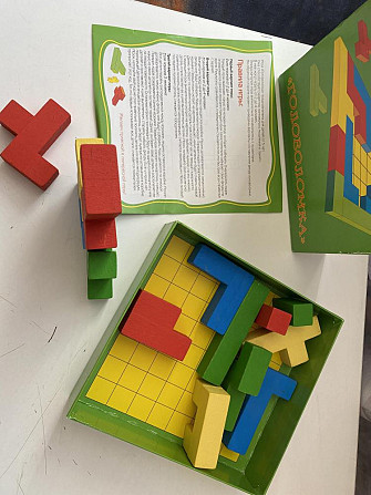 Деревянные игрушки Настольная игра тетрис + яблоко  - изображение 3