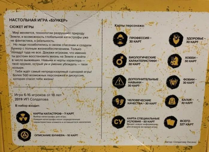 Настольная игра Бункер  - изображение 1