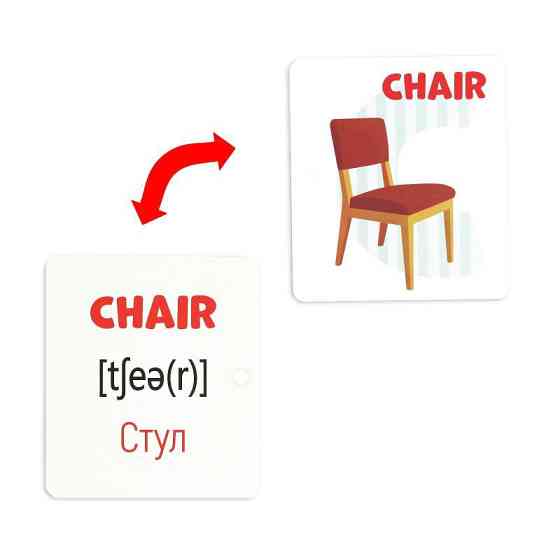 Обучающие карточки «Мои первые слова на английском. Furniture», 3+ 