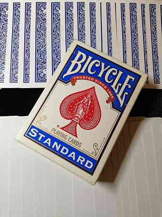 Карты для фокусов Bicycle Blank Face синий 