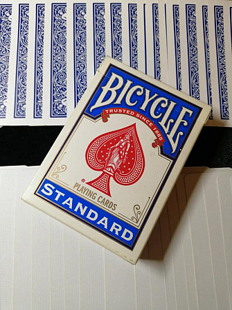 Карты для фокусов Bicycle Blank Face синий  - изображение 1