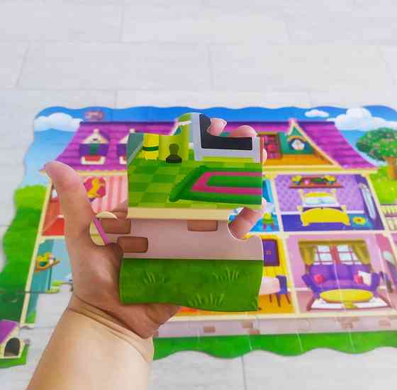 Напольный пазл "Кукольный дом" (50 элементов). 