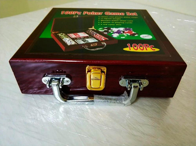 Покер игровой набор 100 фишек + 2 колоды карт  - изображение 4