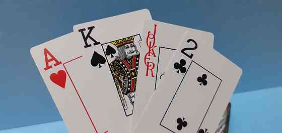 Карты Poker 54шт, крупный индекс, пластиковые 