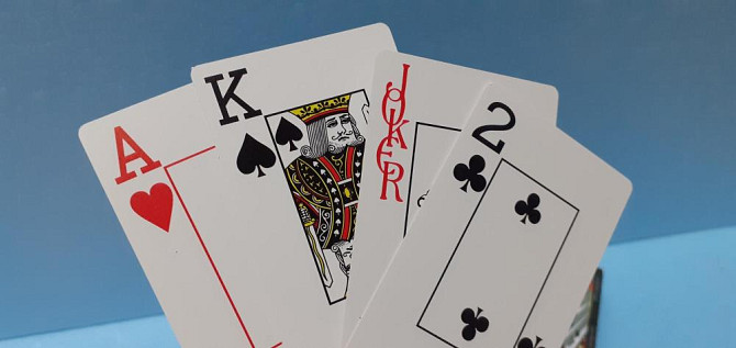 Карты Poker 54шт, крупный индекс, пластиковые  - изображение 3