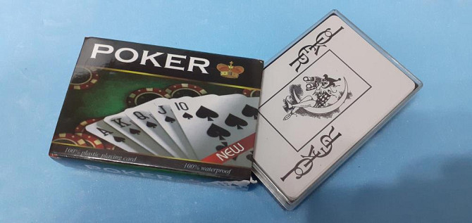 Карты Poker 54шт, крупный индекс, пластиковые  - изображение 1