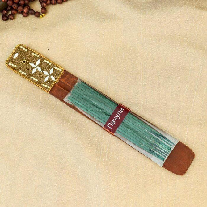 Набор Karma Пачули, 10 палочек с подставкой лодочк  - изображение 1