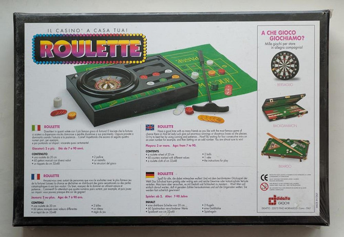 Настольная игра Рулетка, изготовлено в Италии  - изображение 2