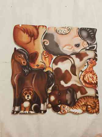 Пазл животные деревянный 