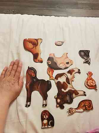 Пазл животные деревянный 