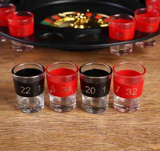 Настольные игры «пьяная рулетка» 16 стопок 