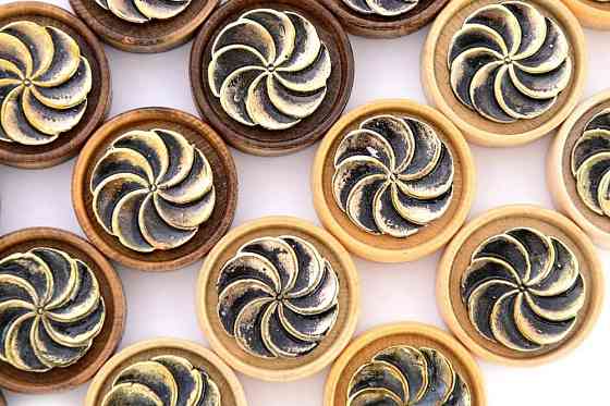 Набор фишек для нард "Сфера" с бронзой, 29 мм, Harutyunyan 