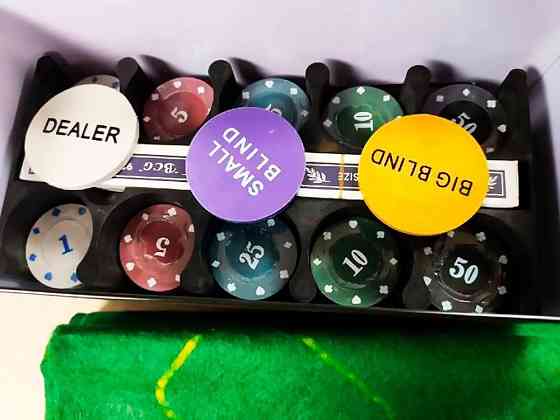 Покер, набор для игры (200 фишек, 2 колоды карт) 