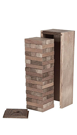 Игра ДЖЕНГА (Jenga) размер L + деревянный футляр  - изображение 1