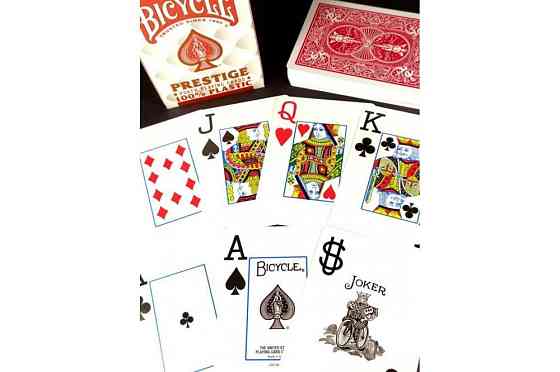 Карты Bicycle Prestige (красная рубашка) 