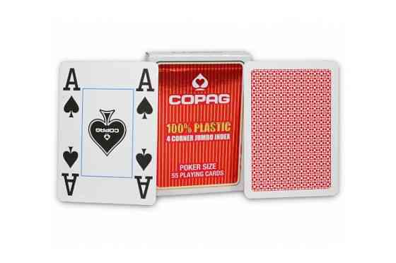 Карты Copag 4 Corner Jumbo Index Красные 