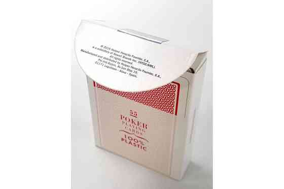 Карты Fournier 2800 100% пластик красная рубашка 