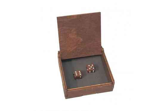 Набор костей из коричневого обсидиана в шкатулке 